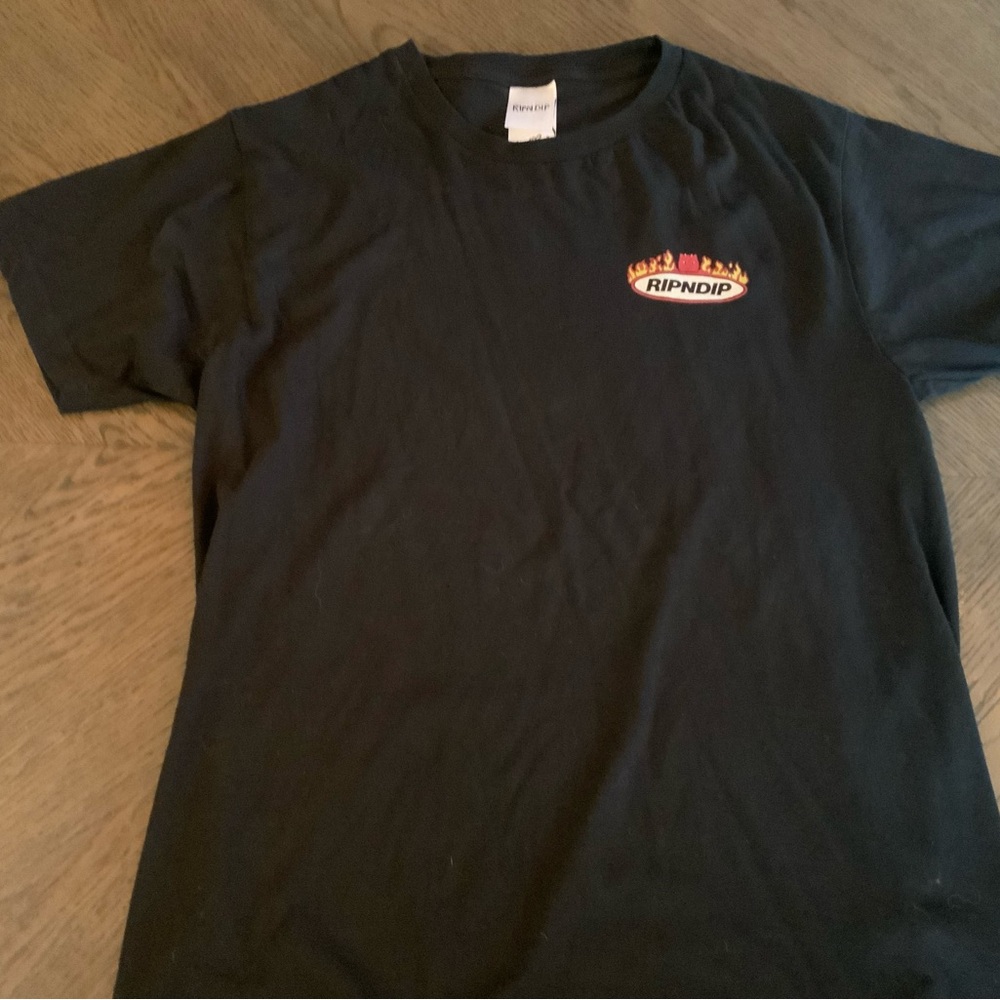 Ripndip Black Tee with Logo